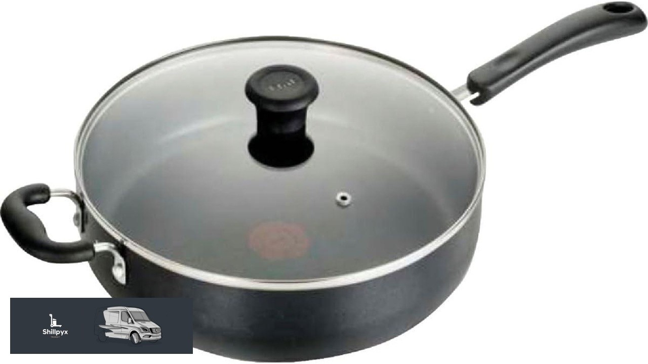 T Fal Specialty Nonstick Saute Pan with Glass Lid 5 Quart Oven Broiler