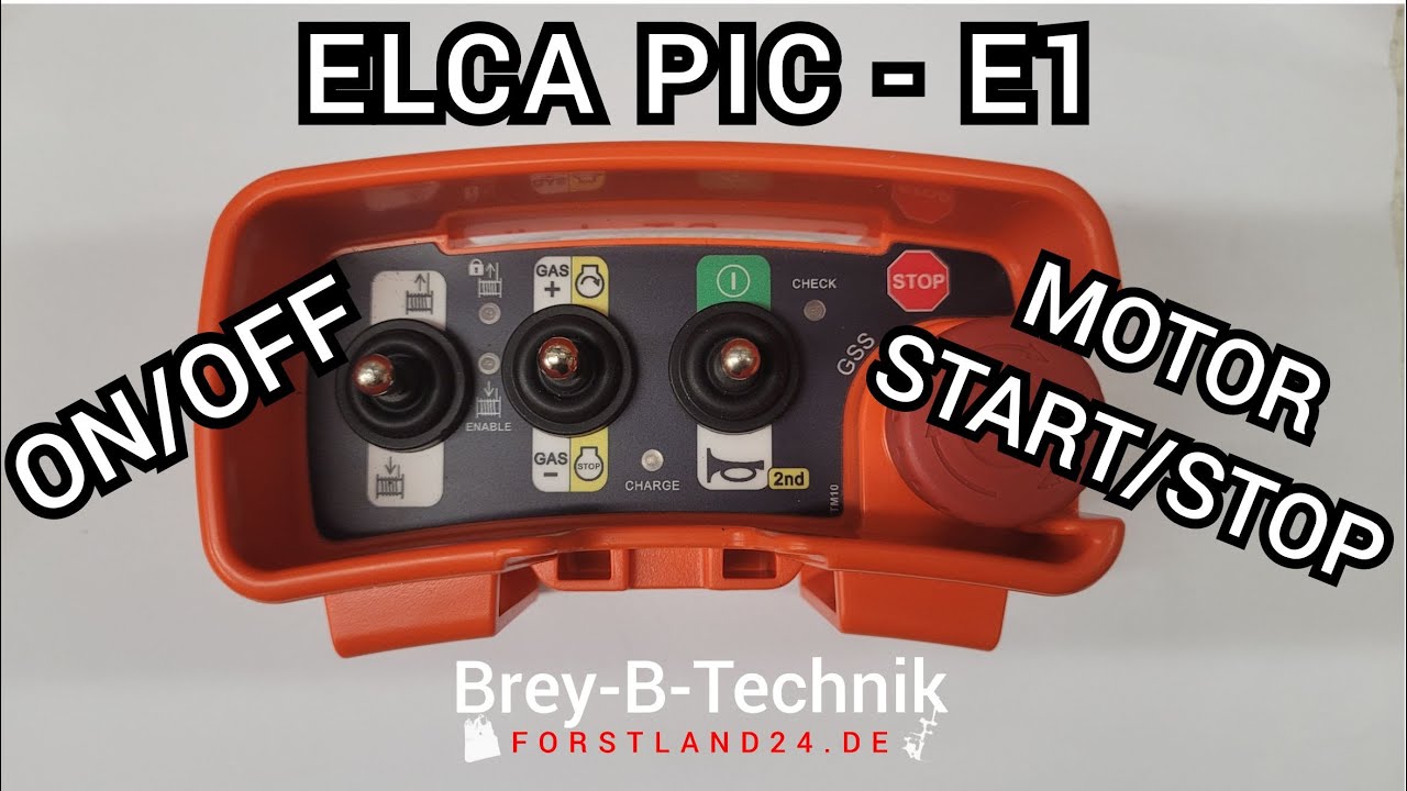 Elca Pic - E1 Ein- und Ausschalten / Motor Start und Stop / Gas verstell Funktion