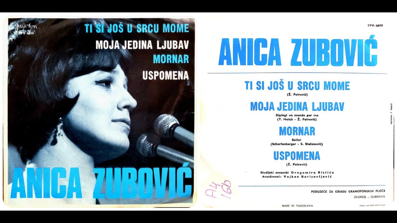 Anica Zubović - Ti si još u srcu mome -1968- (Vinyl-EP) mono /rare/