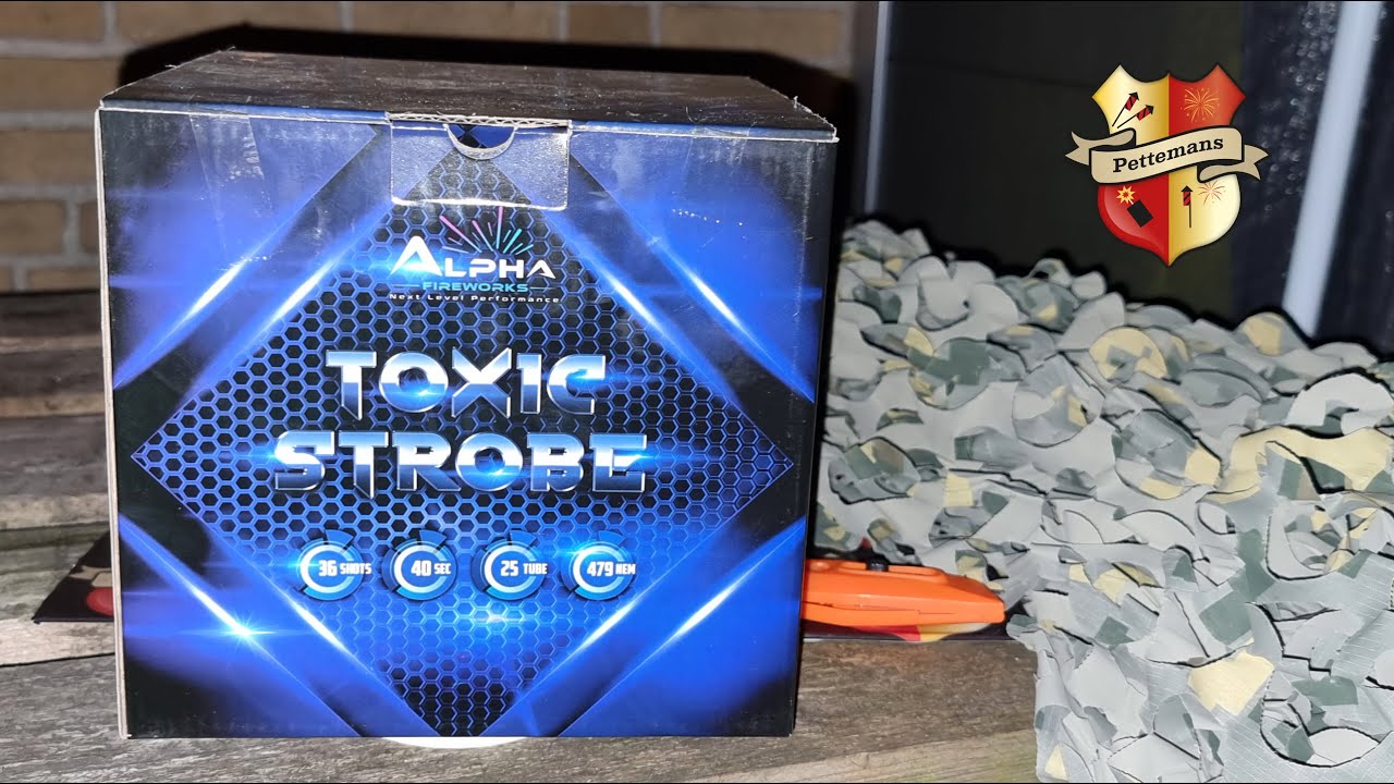 Toxic Strobe - 36sh blok Alpha Fireworks Vuurwerk