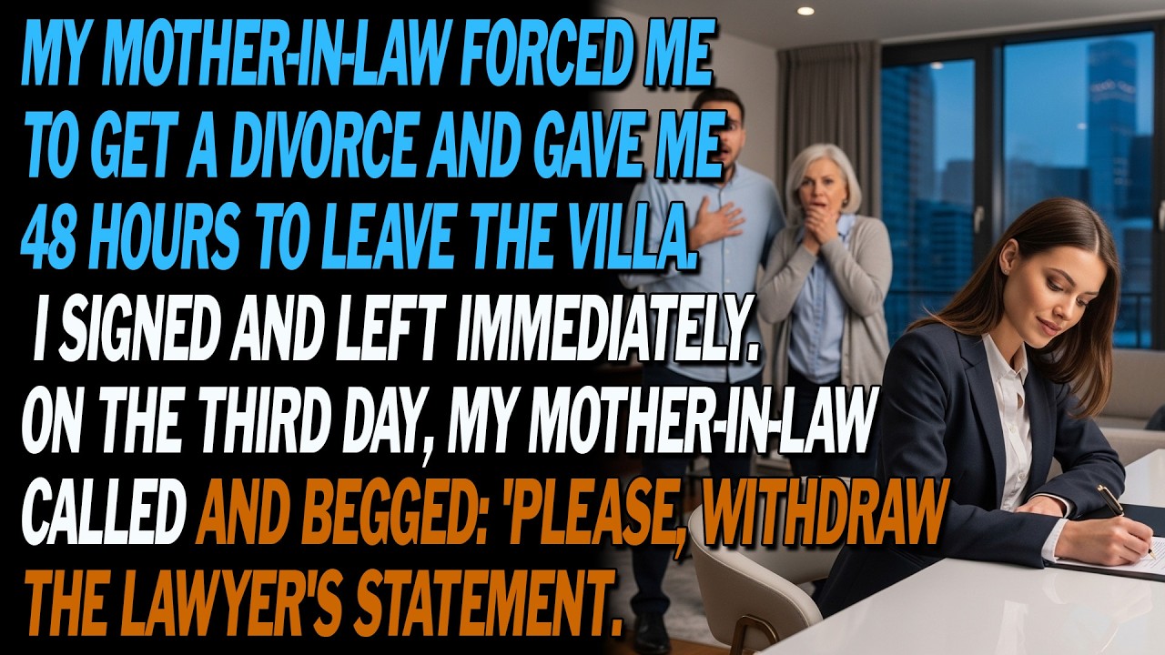 💔 Mil Forced A Divorce 🏠 & Gave 48h To Leave The Villa. I Signed, Left… Next Morning…