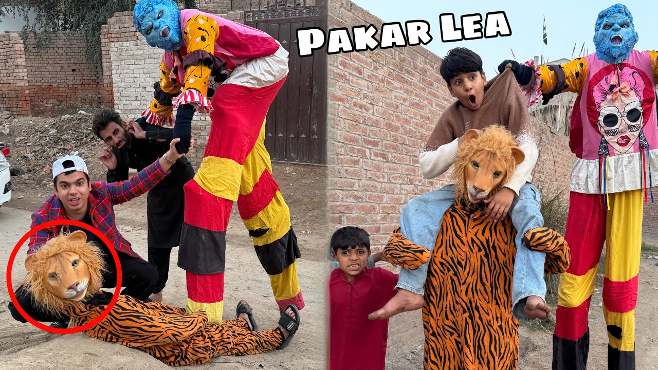 Fake Lion Ko Pakar Lea 🥳 Long Man Ny Help Ki 😎