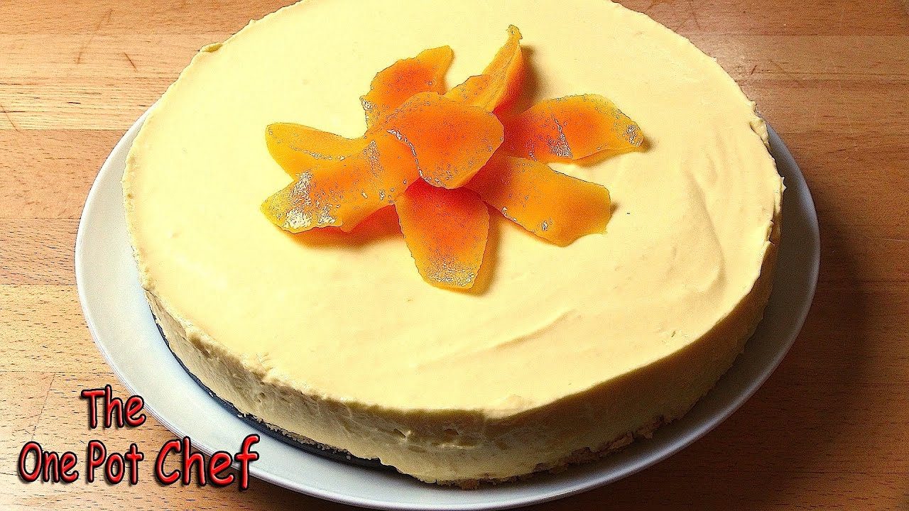 No Bake Mango Cheesecake | One Pot Chef