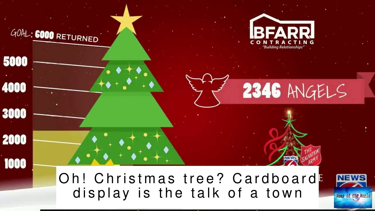 Oh! Christmas tree? Cardboard display is the talk of a town