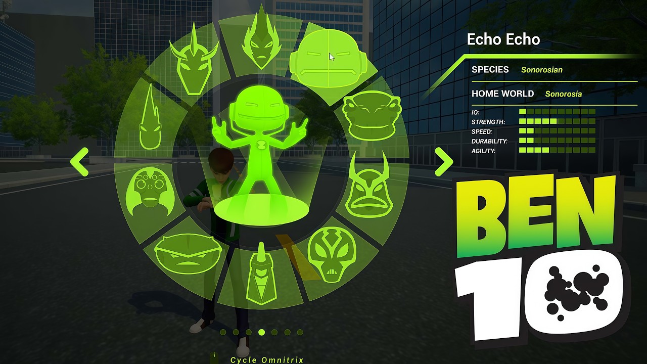 Echo Echo Transformation and Gameplay | Galvan Ben 10 Open world Game