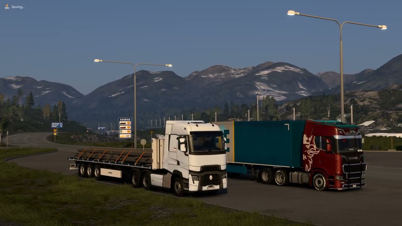 The long haul, 3179km. ETS2 Sweet Truck Haul job 284d. Medical Equipment from Stuttgart to Tromso, N