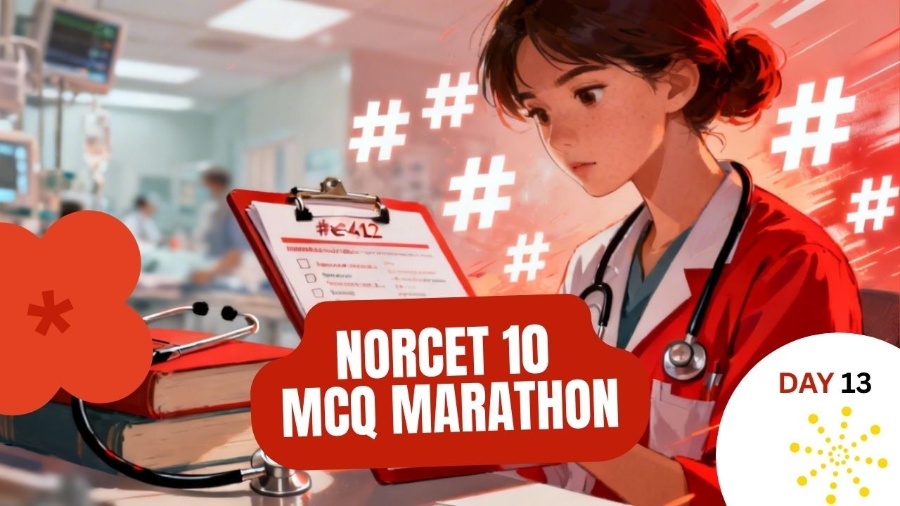 NORCET 10 MCQ'S MARATHON DAY - 13