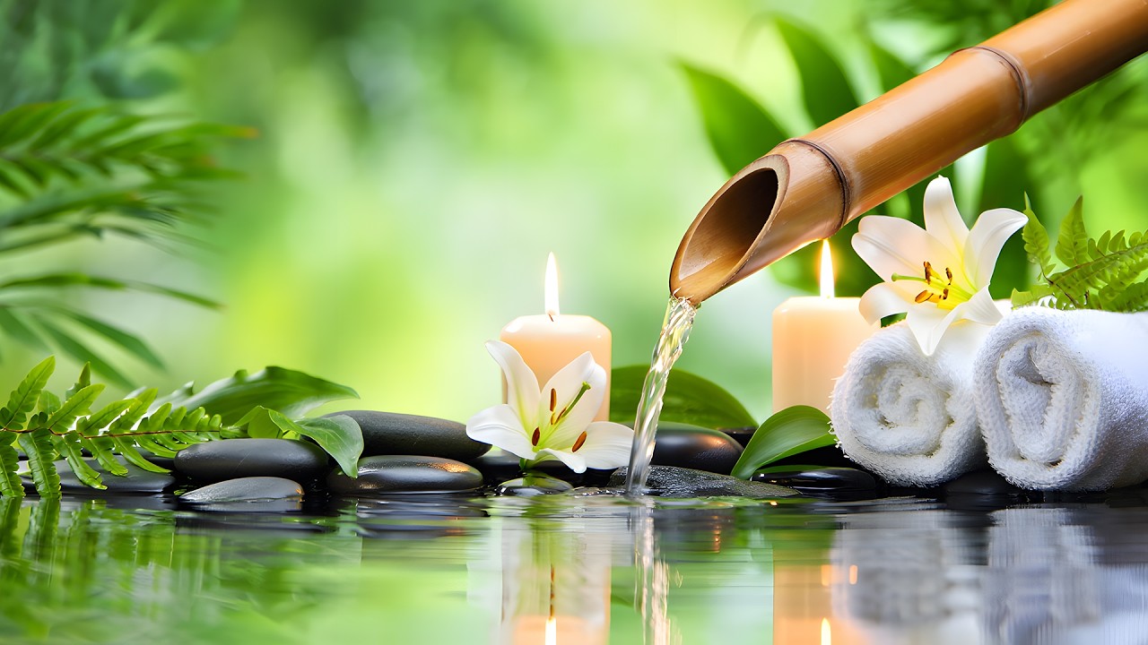 Вода из бамбука🌿 Мягкие звуки текущей воды для глубокого расслабления, снятия стресса и улучшения с