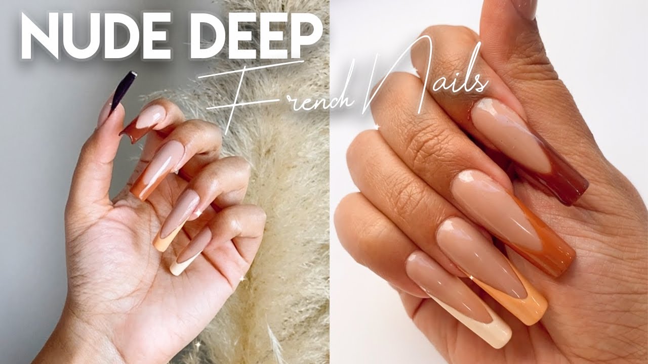 NUDE DEEP FRENCH GEL NAILS | NEW Apres Gel X Chaun Legend XXLONG SQUARE