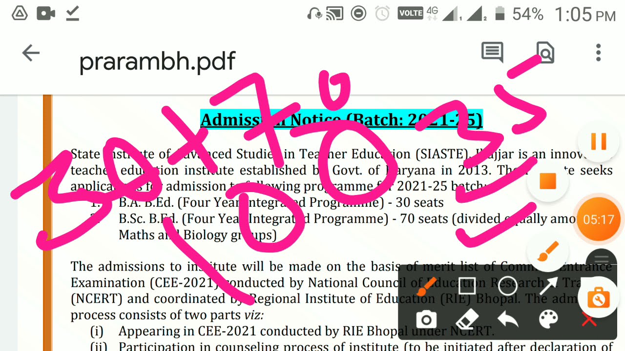 RIE CEE 2021 Update|Most Important notice from Prarambh Jhajjar|Registration Starts Siaste|Prarambh