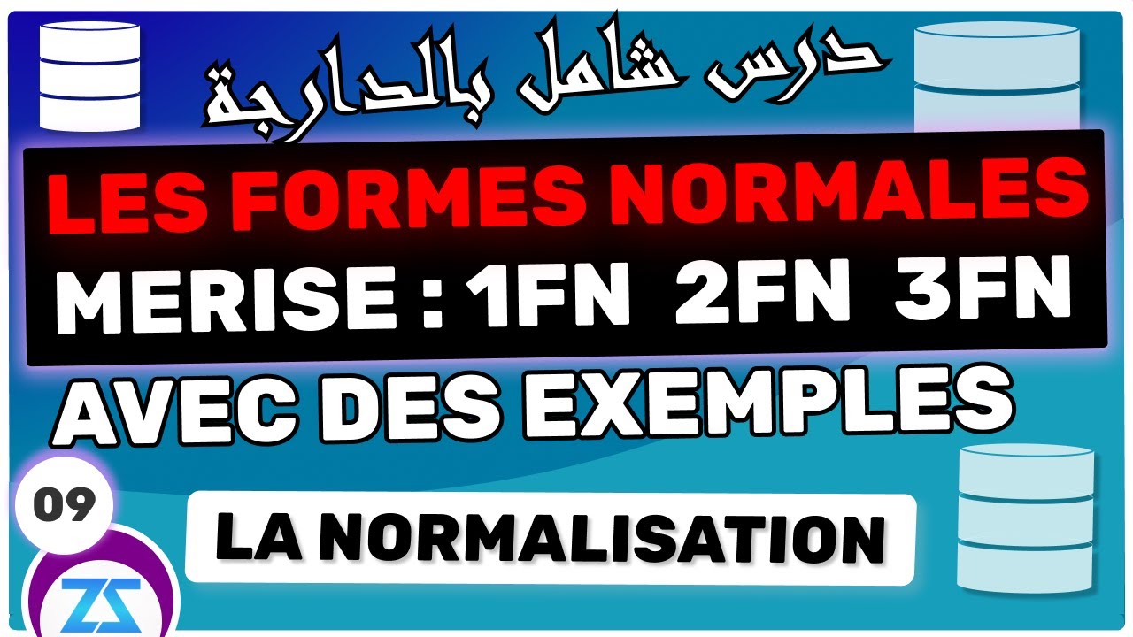 Les formes normales 1FN 2FN 3FN  Darija, La normalisation d'un modèle relationnel MLD