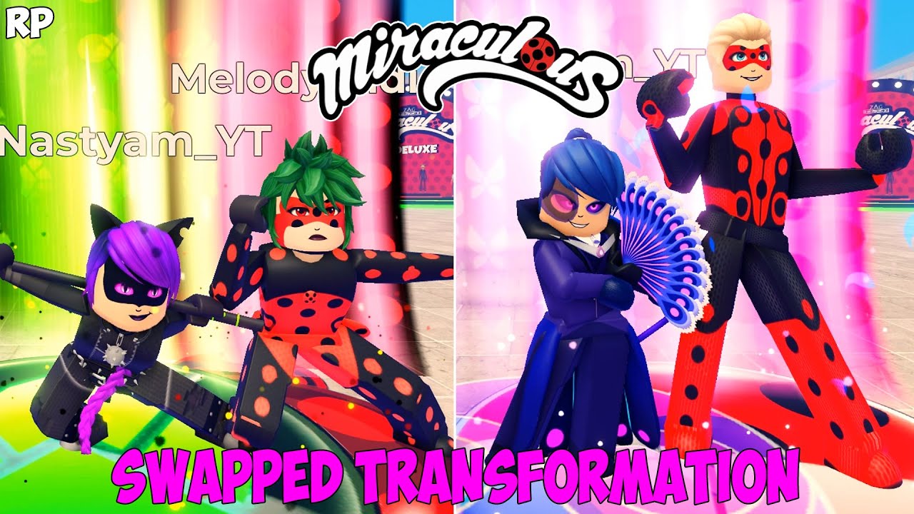 MIRACULOUS CHARACTERS SWAPPED TALISMAN TRANSFORMATION NO MIRACULOUS RP - MIRACULOUS ROBLOX!