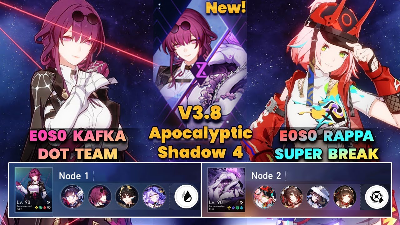 E0S0 Kafka DOT Team & E0S0 Rappa Super Break | НОВЫЙ Apocalyptic Shadow | 3 звезды | HSR | V3.8 |