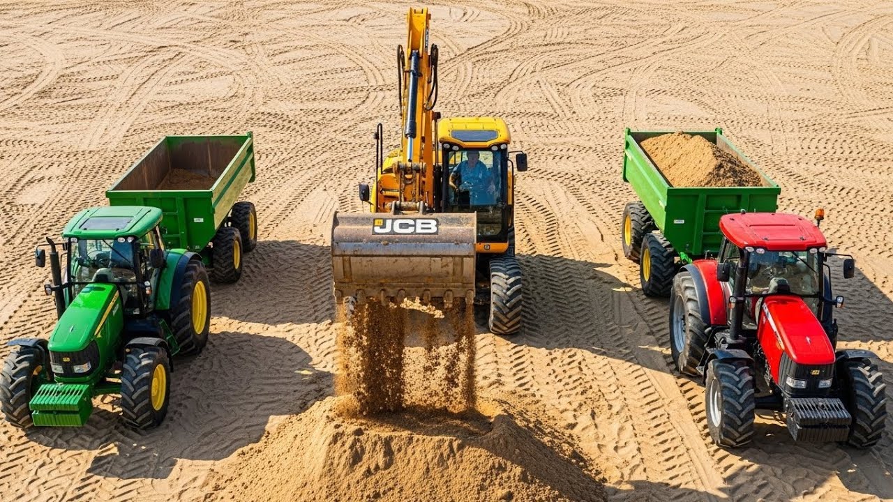 Kids toys video JCB and taktor video kids friendly video