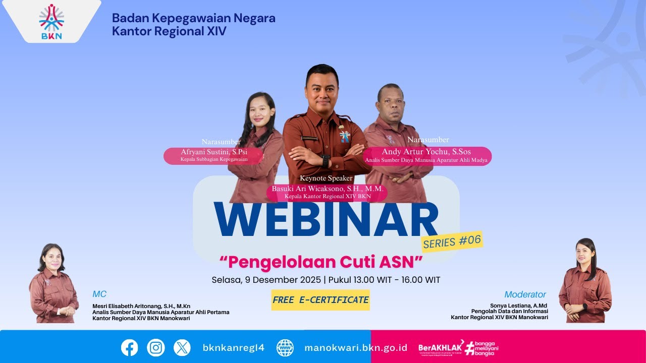 LIVE WEBINAR!!!! Pengelolaan Cuti ASN