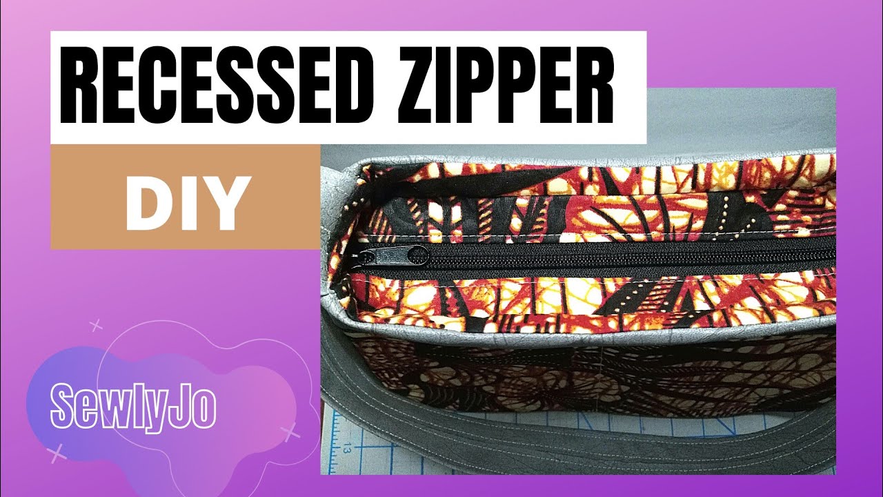 How To Sew a RECESSED Zipper (For a Bag with Gusset)