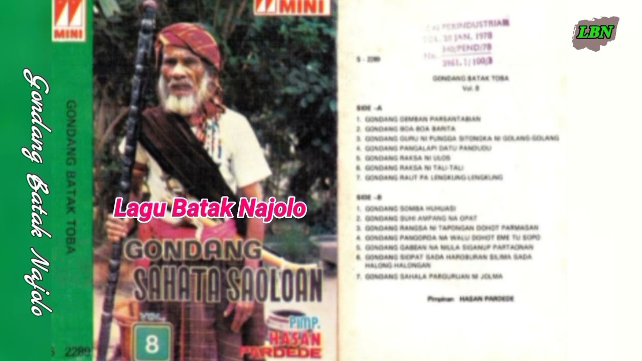 GONDANG BATAK TOBA SAHATA SAOLOAN THN 70-an ll SIDE A
