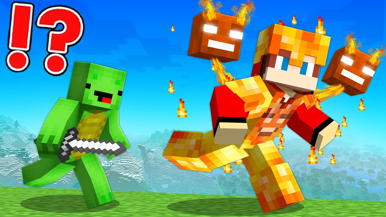 WITHER LAVA Armor Speedrunner vs Hunter in Minecraft - Maizen JJ and Mikey