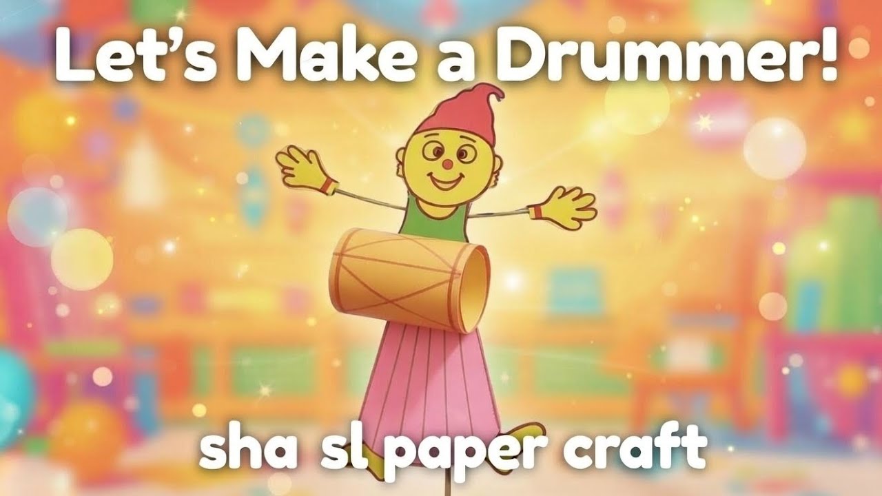 Step-by-Step Guide: Building a Realistic Drumming Drummer from Cardboard @sha sl paper craft #diy 