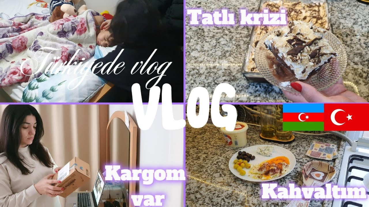 Təcili desert🍰Səhər yeməyim🍳Kargom var.🎁#vlog 22