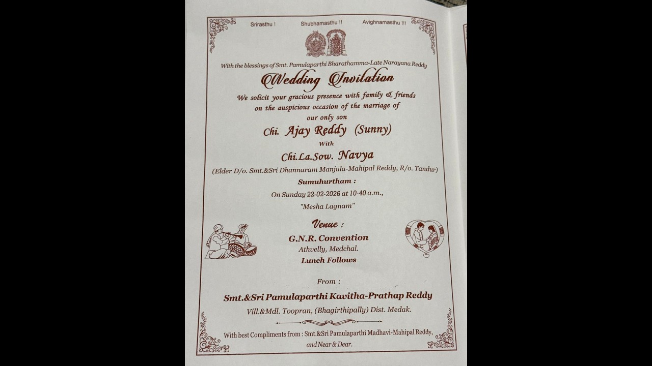 Ajay Reddy weds Navya