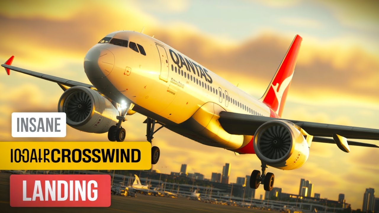 INSANE Crosswind Landing Melbourne! 🤯 QANTAS Airbus A320