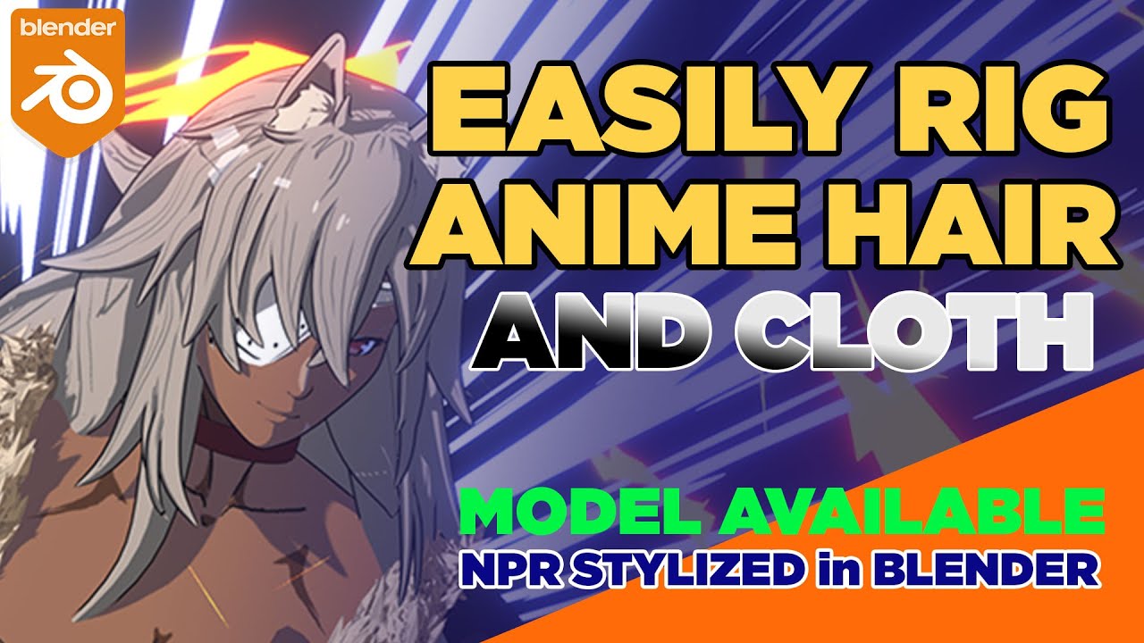 EASILY RIG Anime Hair and Cloth in BLENDER