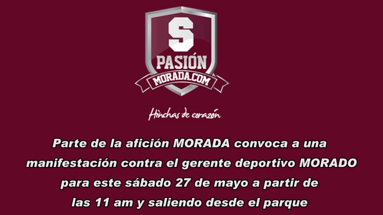 Aficionado que organiza manifestaci&oacute;n contra Wanchope habla con PasionMorada