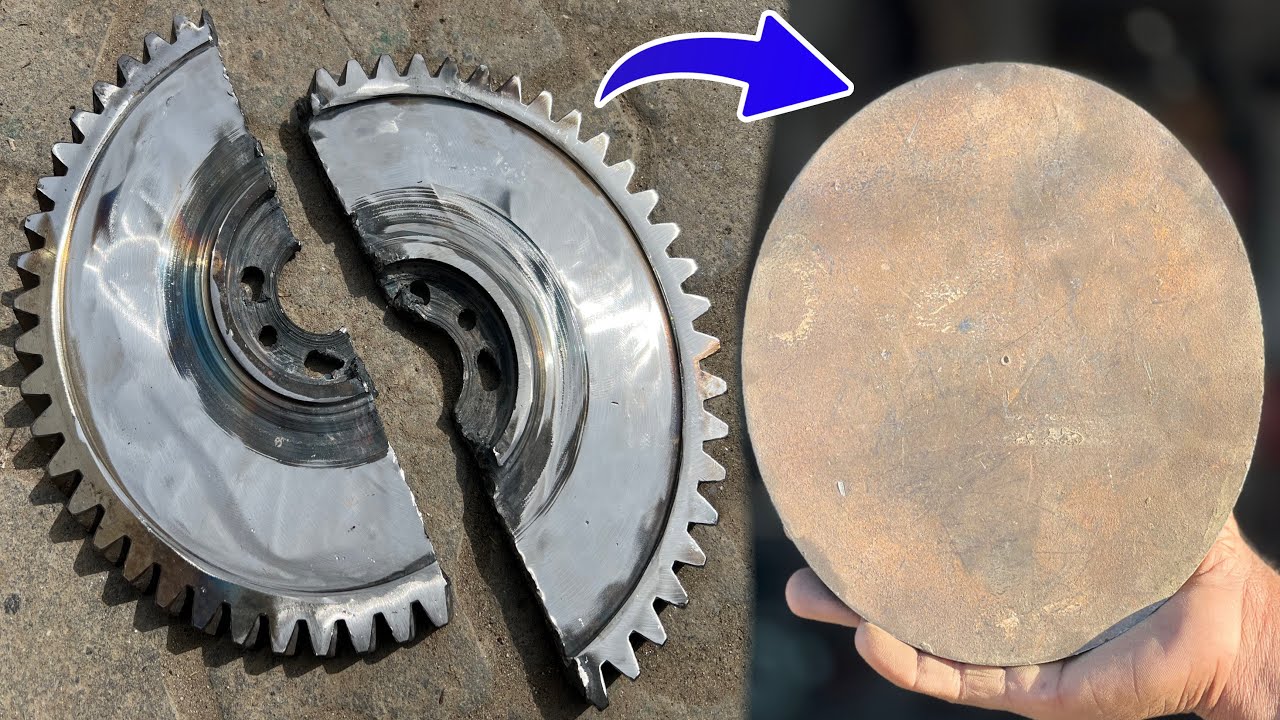 Heavy Equipment Repair! Amazing Gear Restoration! Rebuilding a Bulldozer Gear from Iron Plate