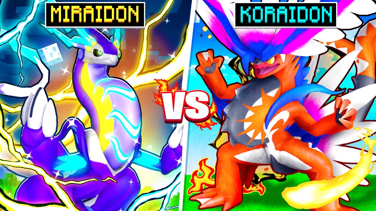 MIRAIDON kontra KORAIDON w grze Minecraft PIXELMON!