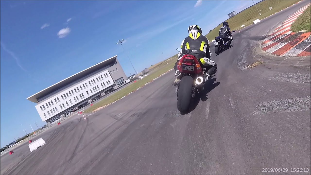 Track day motocyklowy Tor Jastrząb 06.2019 - Honda CBR 954 - Nauka jazdy po torze.