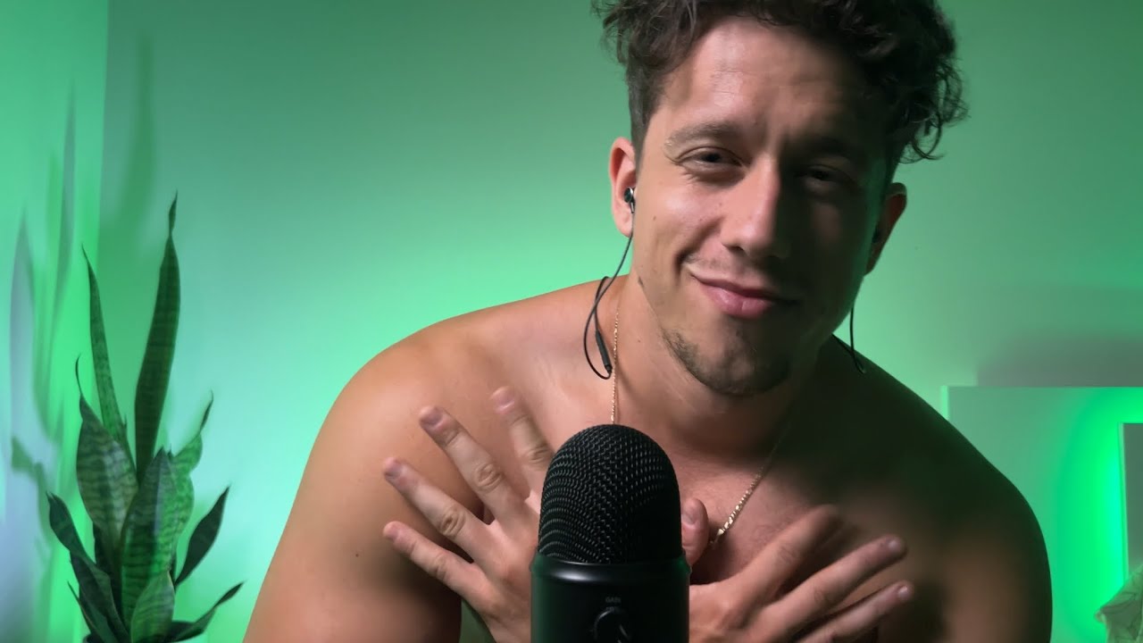Relaxing chest tapping and scratching ASMR