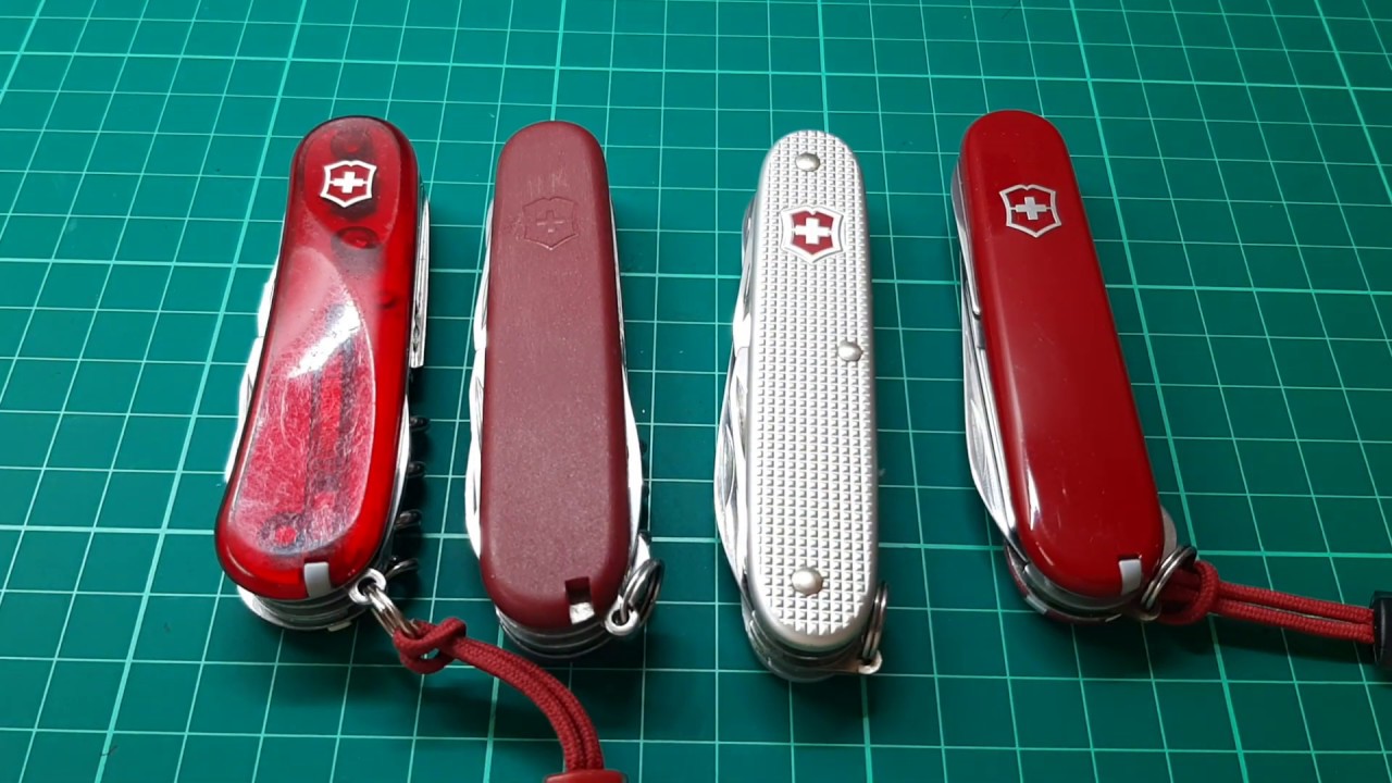 Victorinox Compact, Climber, Evo 14 and Pioneer X Comparison.