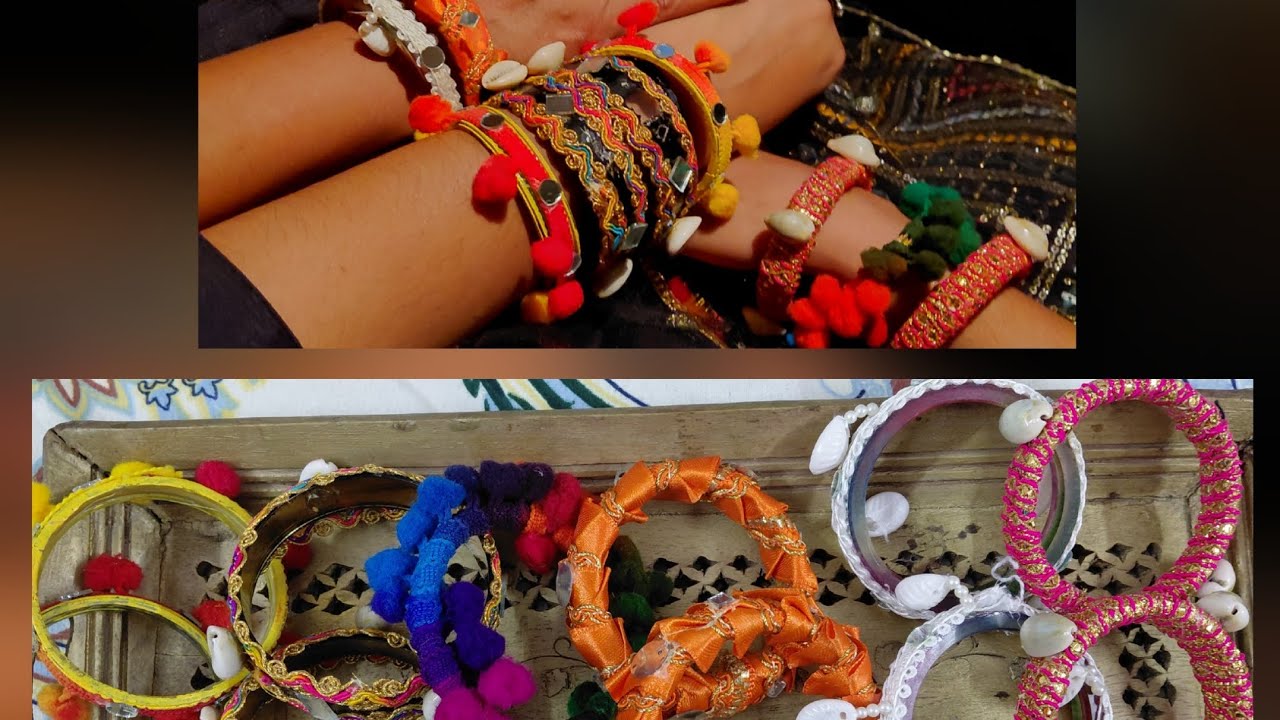 DIY Navratri Bangles/ Handmade Bangles for Navratri /DIy colourful Bangles Navratri special 😊