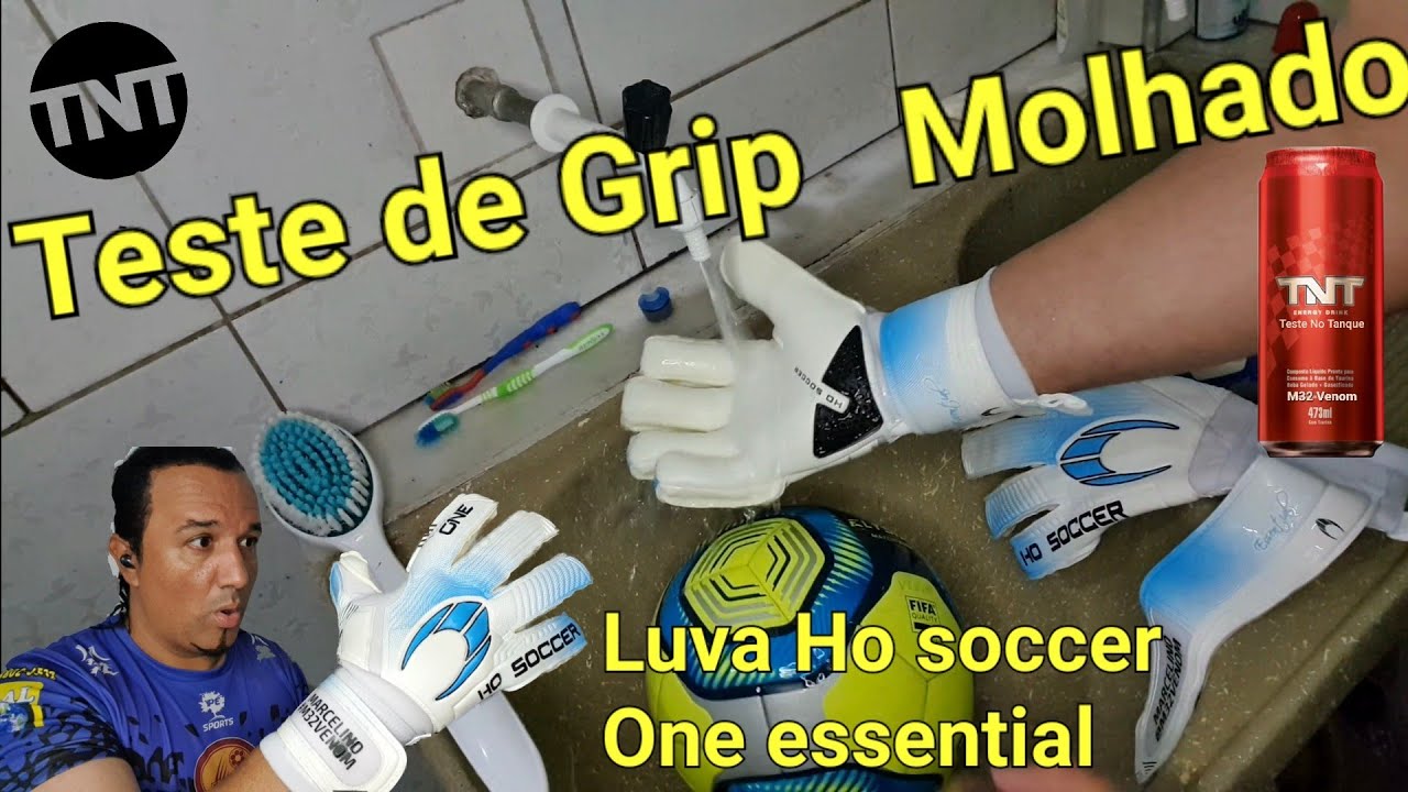 TESTE DE GRIP MOLHADO LUVA HO SOCCER ONE ESSENTIAL NEGATIVO 4MM. PRESTA OU NÃO PRESTA O TNT?