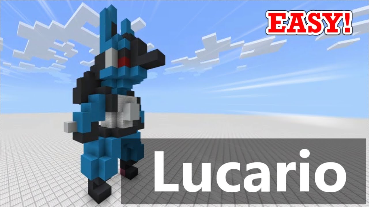 Minecraft┃How to build Pok&eacute;mon(Lucario)