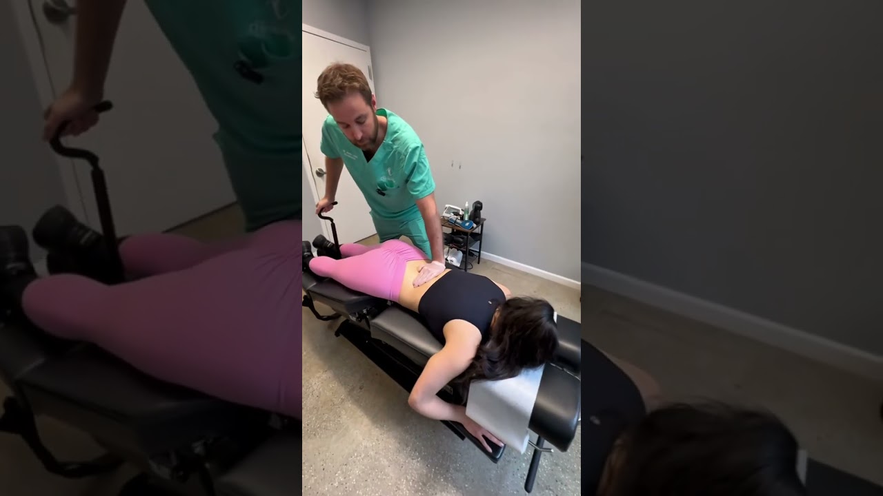 It was her first time at the Chiropractor and the way her back cracks were CRUNCHYYY