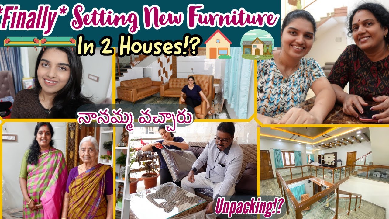 Finally Setting New Furniture in 2 HOUSES Vlog!?|Unpacking Huge Furniture|Setting up Our New Houses|
