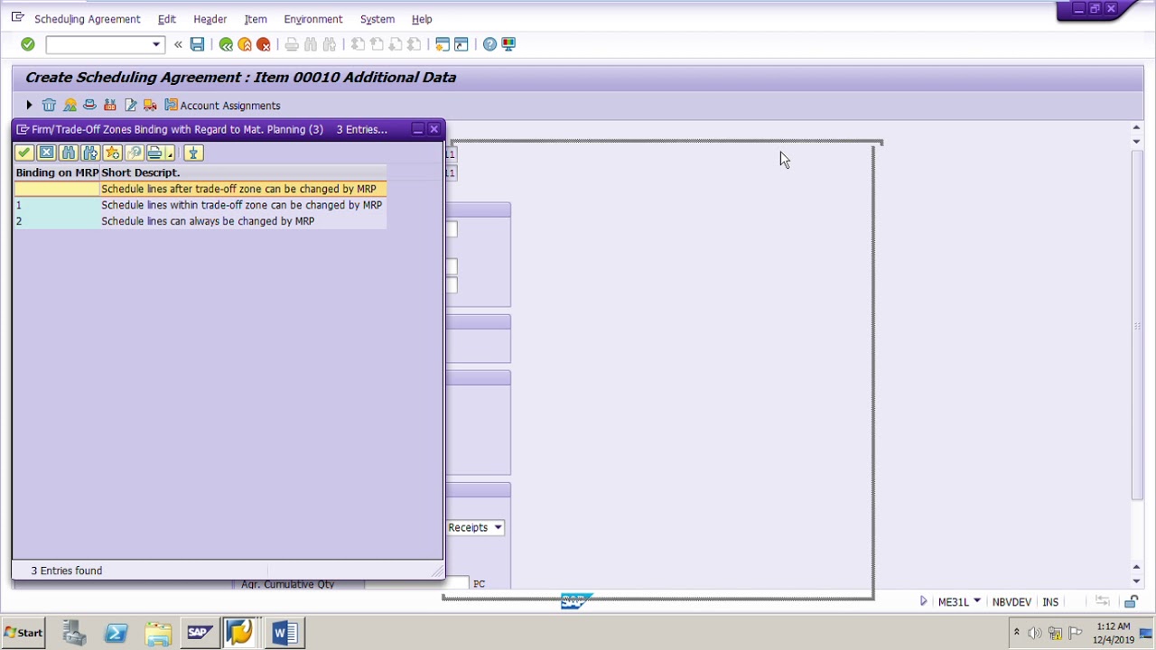 SAP MM Create Scheduling Agreement without Release documentation ECC6/S4 Hana