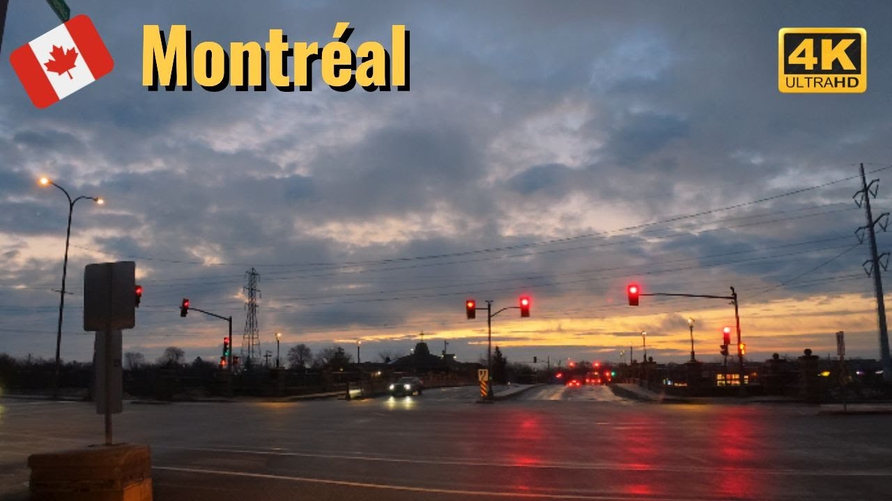 [4K] Peaceful Sunrise Drive in Montreal | Breathtaking Sunrise 🌅 #sunrise #driving