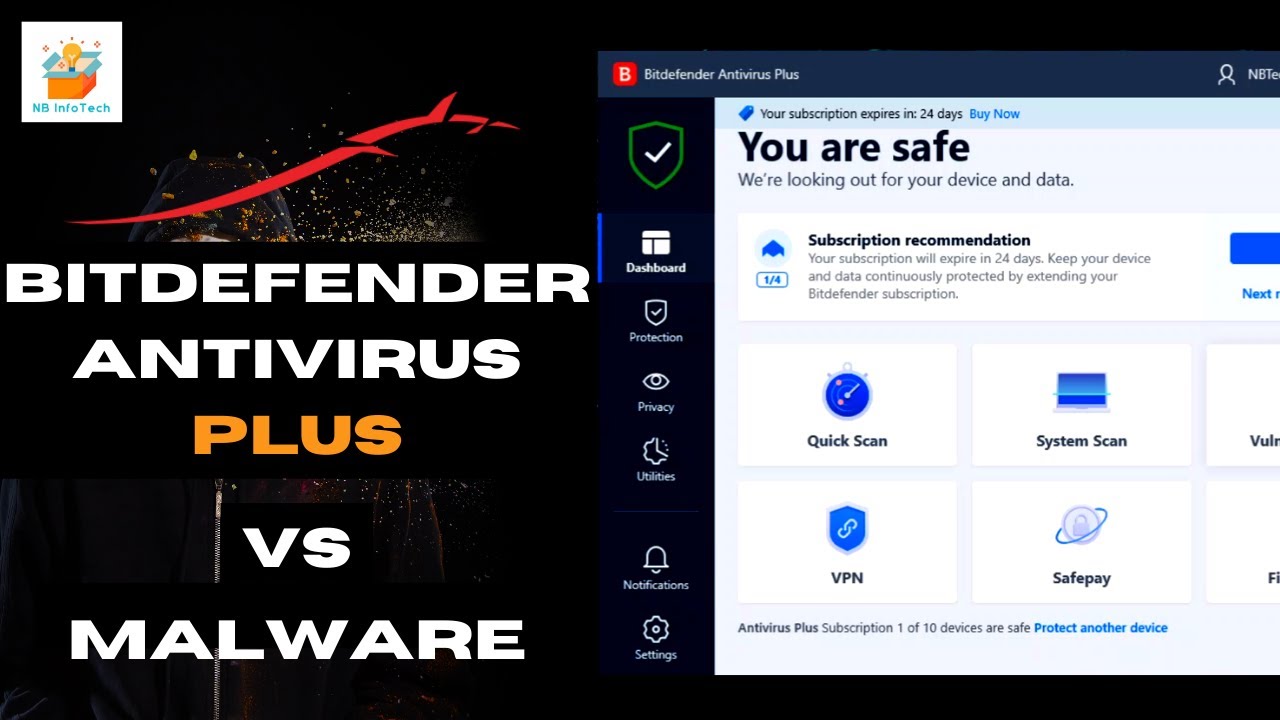 Bitdefender Antivirus Plus Review | Bitdefender vs Malware | Bitdefender Antivirus Pros & Cons