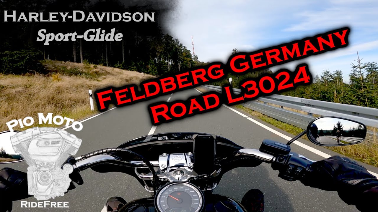 Harley Davidson Sport Glide Engine Exhaust Sound Ride to Grosser Feldberg Taunus Germany