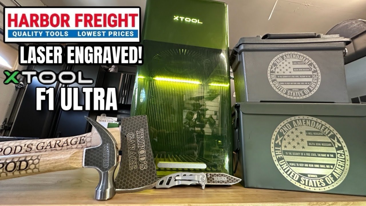 ЛАЗЕРНАЯ ГРАВИРОВКА ИНСТРУМЕНТОВ HARBOR FREIGHT С ПОМОЩЬЮ XTOOL F1 ULTRA