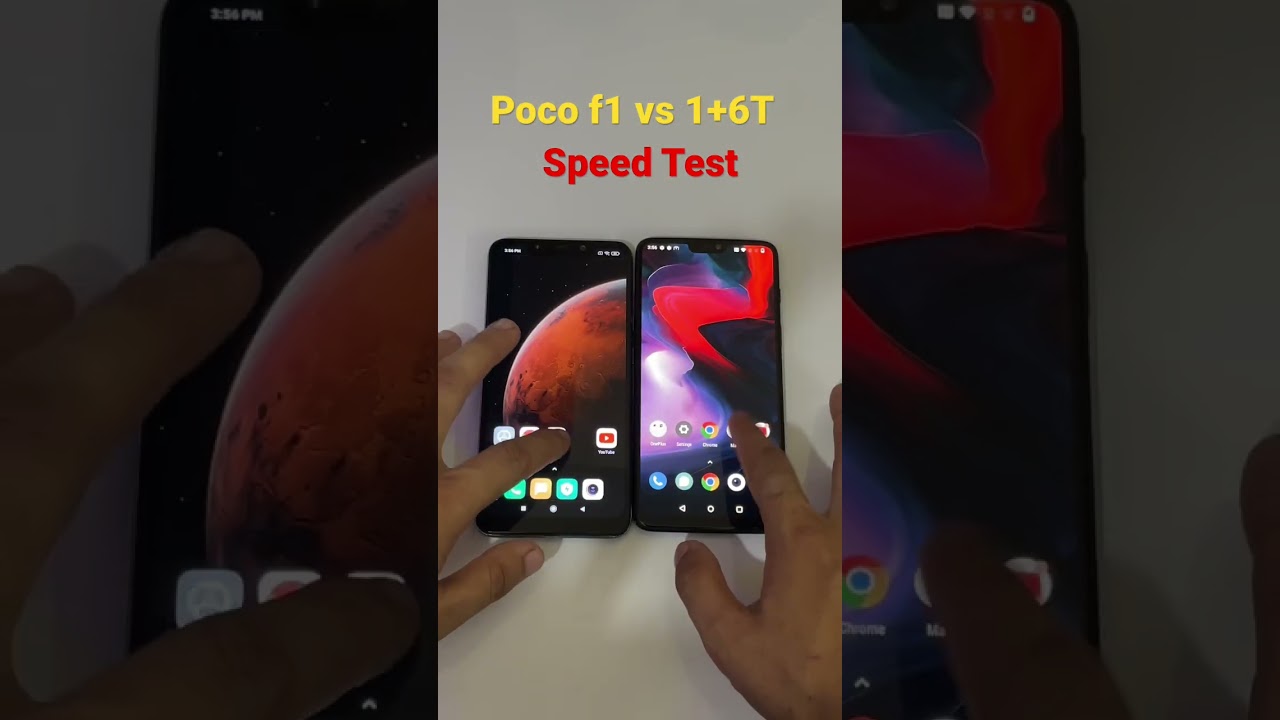 Poco f1 vs oneplus 6T Speed Test comparison #shorts
