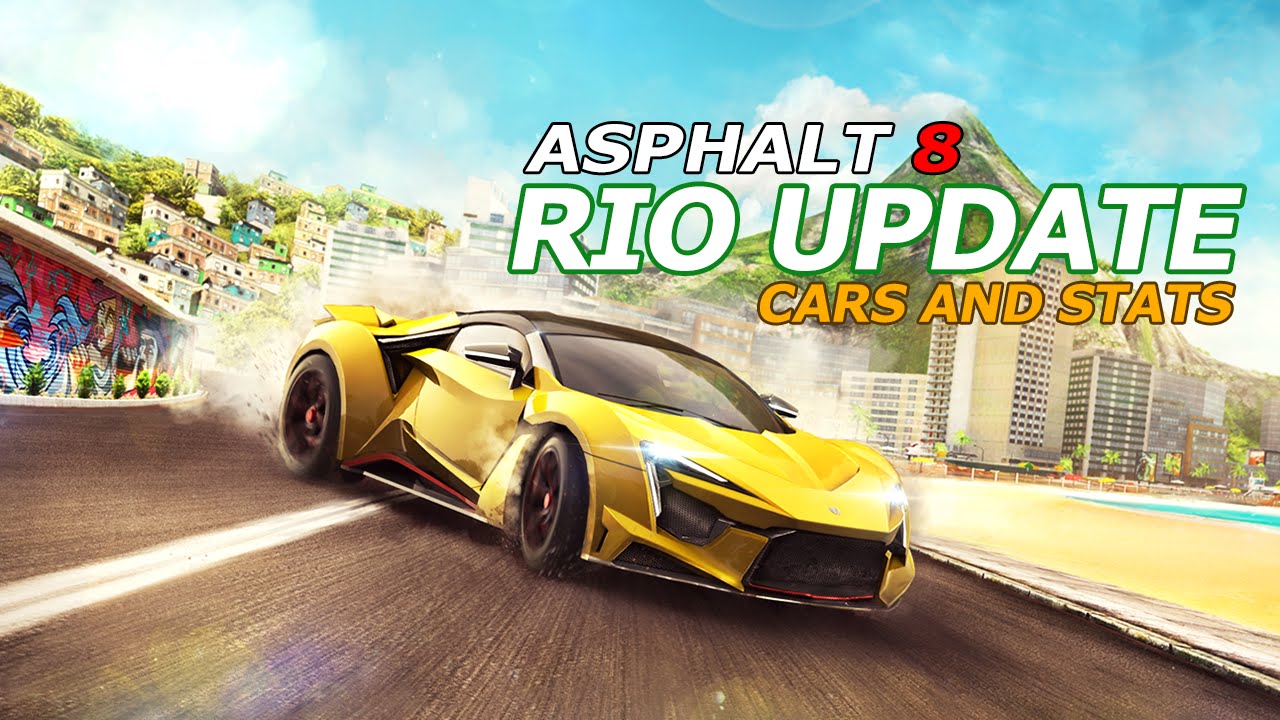 Asphalt 8 Rio Update - New Cars & Stats