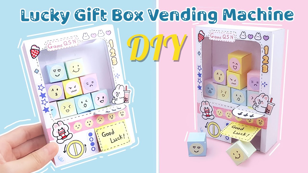 Cách làm Máy Bán Hàng Tự động bằng giấy | Cách làm Máy Lucky Box bằng giấy // Quyển Sách Nhỏ