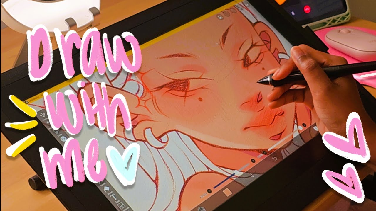 DRAW WITH ME | Painting a simple sketch | Ibis Paint on Wacom Cintiq