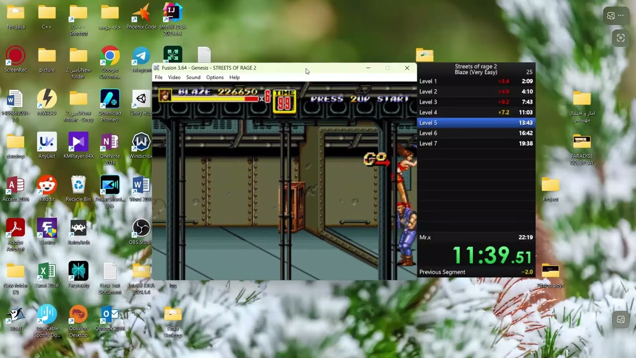 Streets of rage 2 speedrun - Blaze  - Very Easy - 21:11 - PB - Decent Run