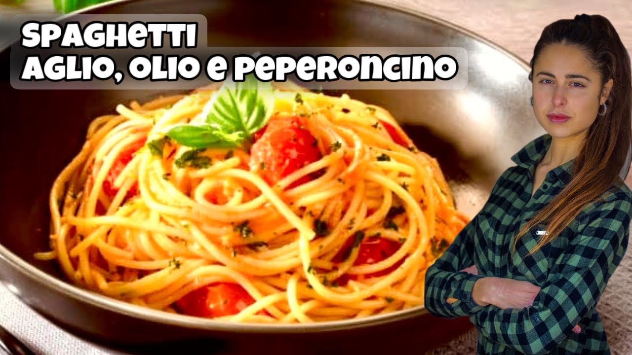 🌶SPAGHETTI Aglio, Olio e Peperoncino con POMODORINI🌶