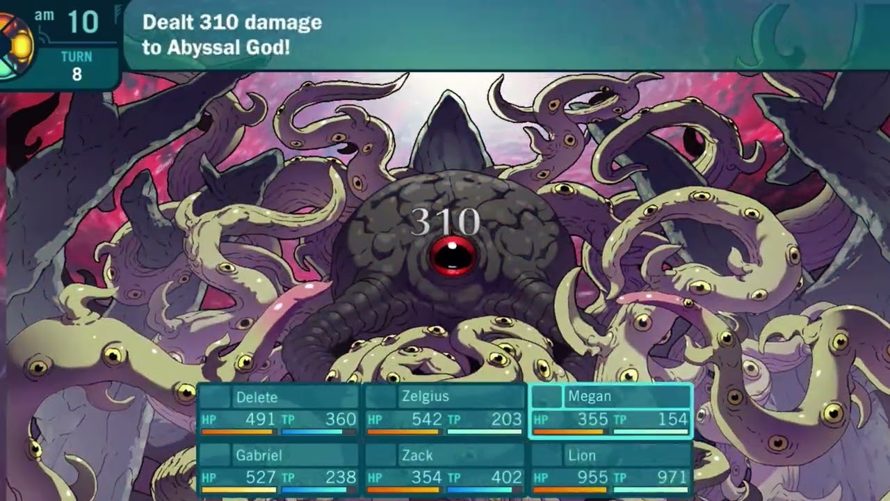 Etrian Odyssey 3 Abyssal God VS Lion & 5 Party Members